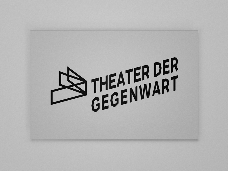 Theater der Gegenwart logo printed on a light grey surface
